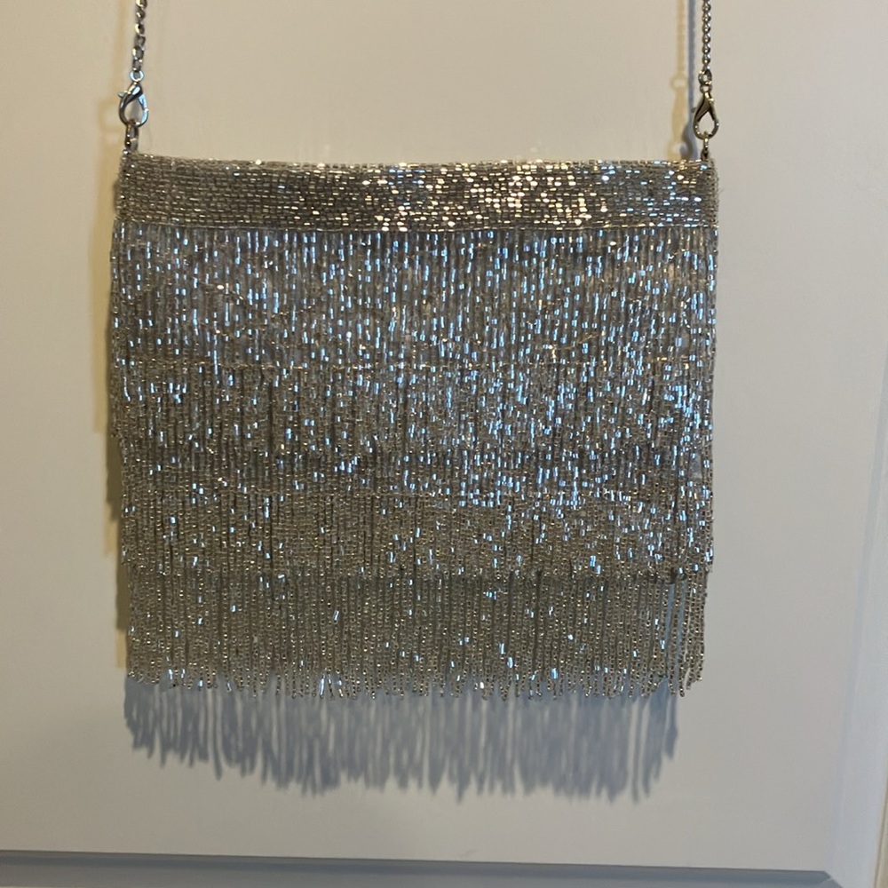 Altar’d State Silver Fringe Purse
